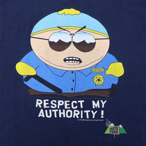 Vintage 1998 South Park Cartman Respect My Authority Shirt Etsy