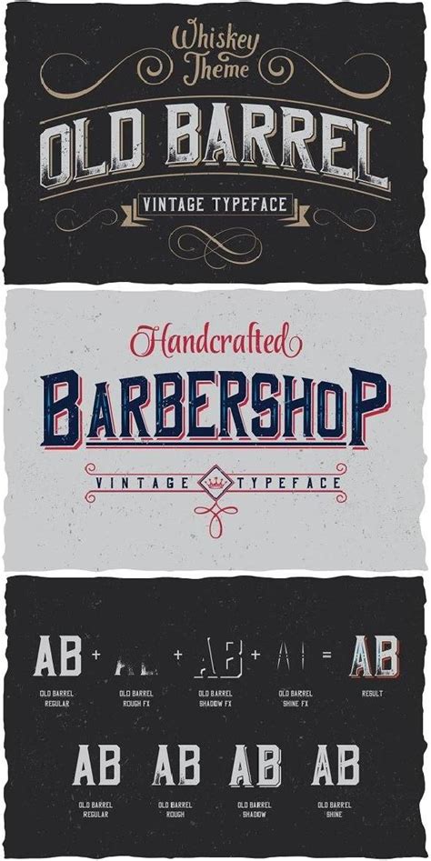 Oldbarrel Vintage Typeface Typography Design Inspiration Logo Design