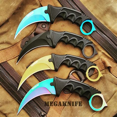 4pc Csgo Karambit Hawkbill Claw Limited Edition Set Megaknife Knife