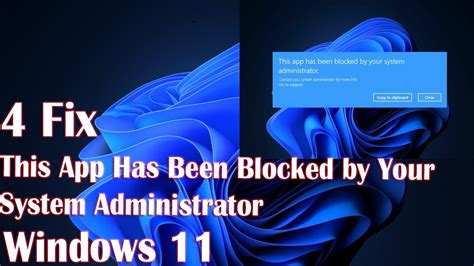 Fix This App Has Been Blocked By Your System Administrator In Windows Youtube