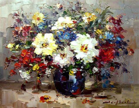 Wholesale Painting Buy Flowers Colour Contrast Strong Oil Painting