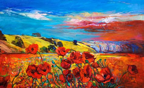 Poppy Fields By Ivailo Nikolov Painting By Boyan Dimitrov