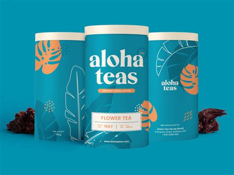 Aloha Teas Tube Packaging By Kedaigraphic On Dribbble