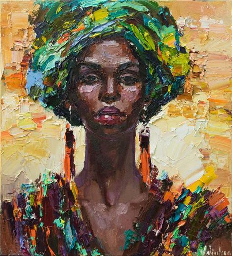 African Woman Portrait Painting By Anastasiia Valiulina Saatchi Art