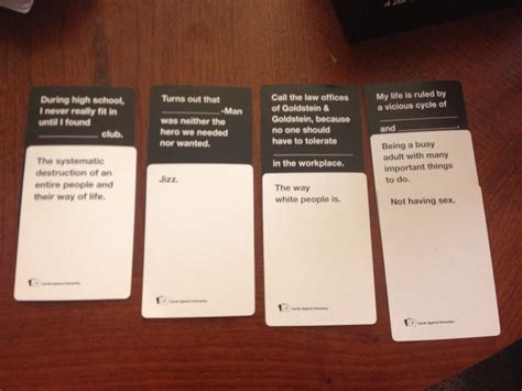 The First Set Reminds Me Of A Misanthrope At John O Cards Against
