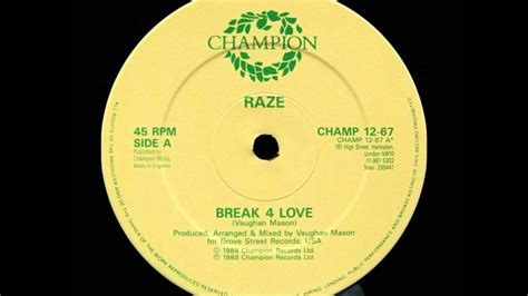 Raze Break 4 Love 1988 Original Mix Youtube
