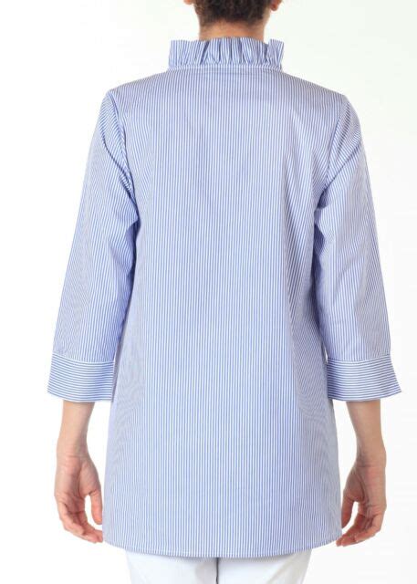Inae Collection Womens 34 Sleeve Ruffle Neck Tunic Ebay