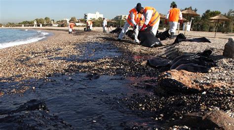 Athens Riviera Threatened By Tanker Oil Spill Drone Video Footage