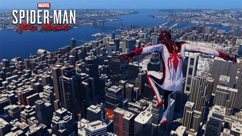 Marvels Spider Man Miles Morales Jumping From The Tallest Buildings