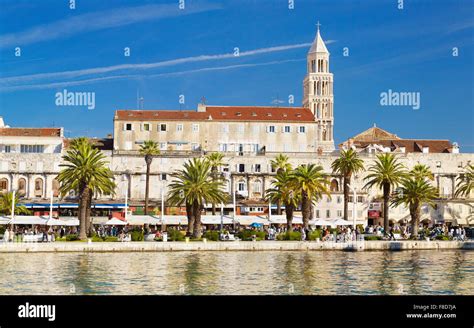 Split City Diocletians Palace Unesco Croatia Europe Stock Photo