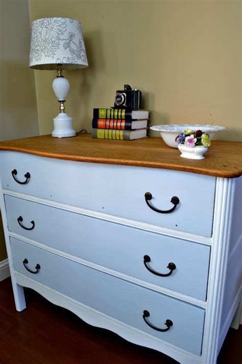 Maybe you would like to learn more about one of these? two toned white chalk paint dresser with natural wood top ...