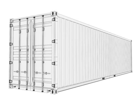 40 Feet High Cube Hapag Lloyd Shipping Container 3d Model Flatpyramid