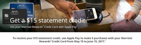 Available for qualifying applicants in the united states. Chase Marriott Card Apple Pay Promotion: Earn $15 Statement Credit