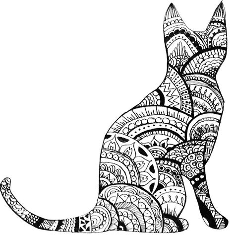 See more ideas about cat drawing, cat art, animal drawings. Zentangle Cat Drawing by ayseart-un | Zentangle drawings ...