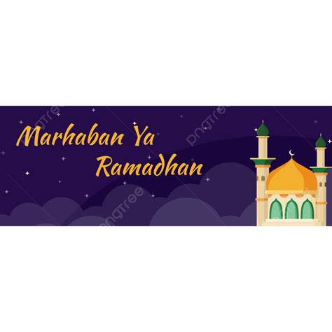 Marhaban Ya Ramadhan Horizontal Background And Banners Template