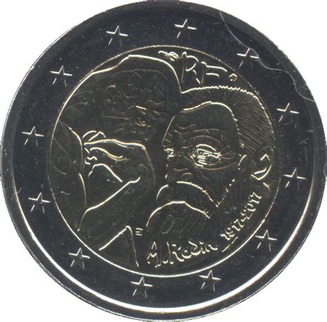 Frankreich 2 Euro Münze 100 Todestag Von Auguste Rodin 2017 Euro