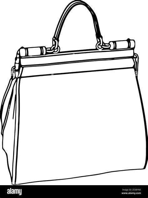 Vector Handbag Sketch On A White Background Stock Vector Image And Art Alamy