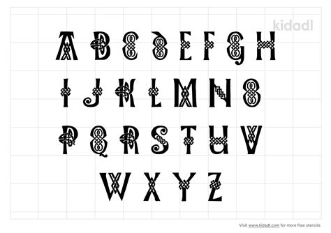 Free Celtic Alphabet Stencil Stencil Printables Kidadl