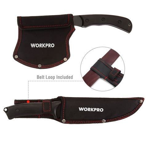 workpro axe and fixed blade knife combo set full tang wood handle for outdoor camping survival