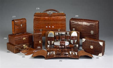 Bonhams A Victorian Brown Crocodile Leather And Silver Mounted Cigar Box