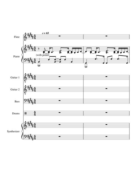 Journey Faithfully Sheet Music For Piano Flute Drum Group Guitar