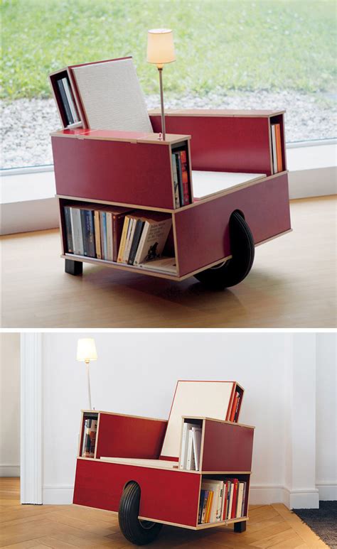 The backrest is quite short. 7 Creative Chairs All Book Lovers Will Appreciate ...