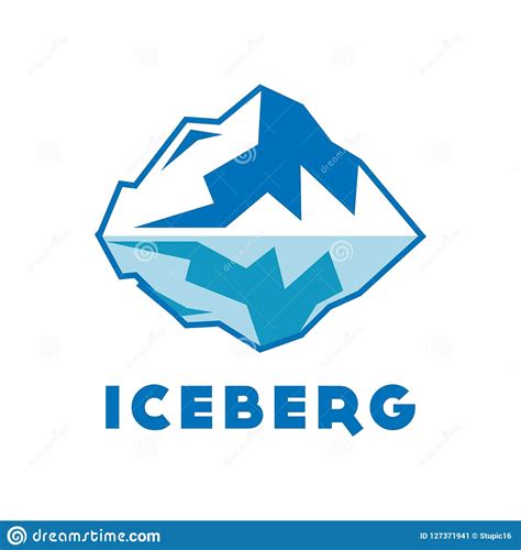 Vetor Criativo Art Logo Do Projeto Do Logotipo Do Iceberg Ilustração