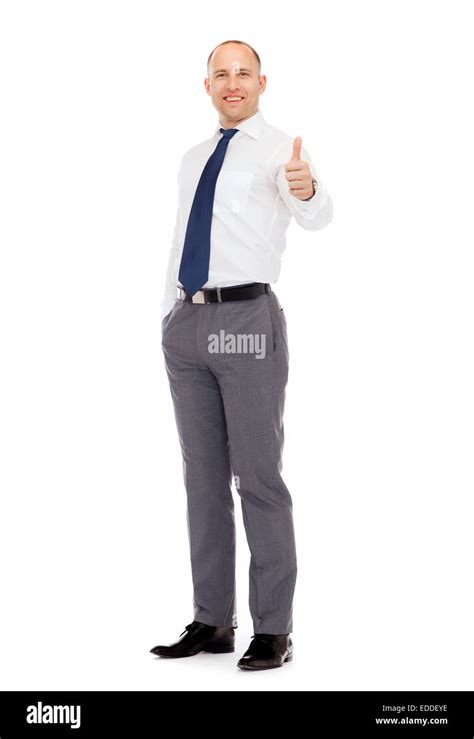 Smiling Businessman Showing Thumbs Up Stock Photo Alamy