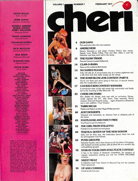 Cheri Magazine In 1977 The Second Year An Issue By Issue Guide The Rialto Report