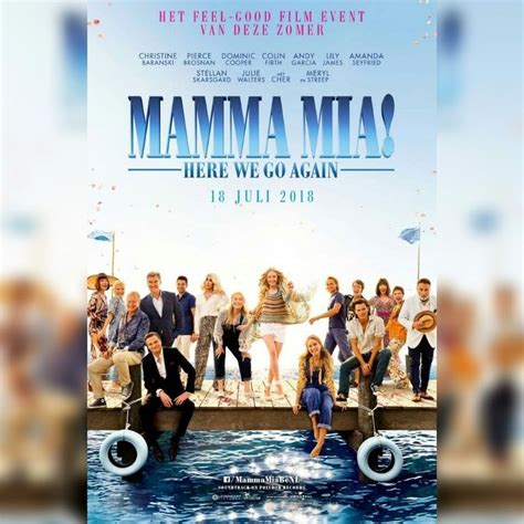 The Movie Poster For Mamma Mias Here We Go Again