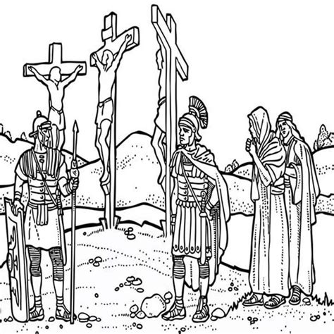Jesus Crucifixion Coloring Pages At Getdrawings Free Download