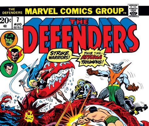 Defenders 1972 7 Comic Issues Marvel