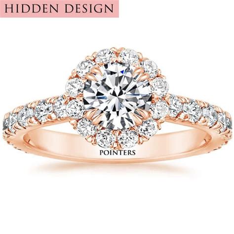 K Rose Gold Luxe Halo Diamond Engagement Ring Pointers Jewellers Fine Jewelry Retailer In