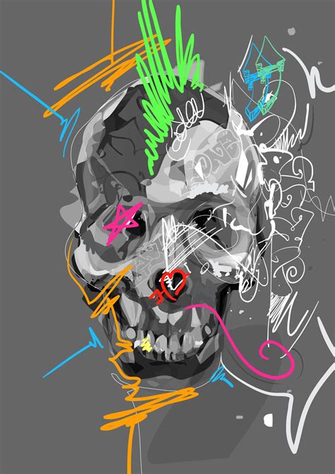 Skull No 4 By Bboypion On Deviantart Skull Artwork Illustrations