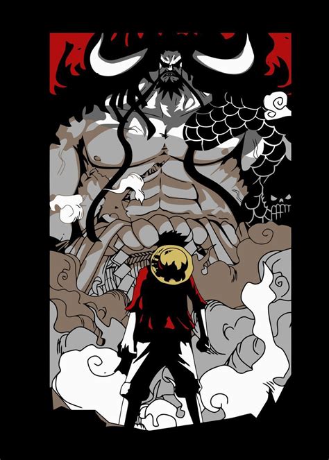 Luffy Versus Kaido Poster By Sobalvarro Displate Anime Soul
