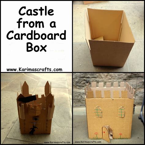 Containers made of cardboard or wood are a wooden box, wooden crate, cardboard storage box. Karima's Crafts: Easy Cardboard Box Castle