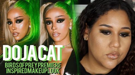 Doja Cat Inspired Makeup Green Smokey Eye Youtube