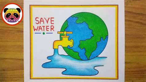 Save Water Drawing Save Water Poster Drawing Save Water Save Earth