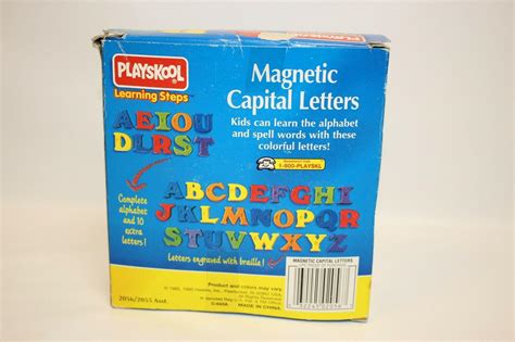 Magnetic Capital Letters With Braille Engraving Vintage Playskool 26