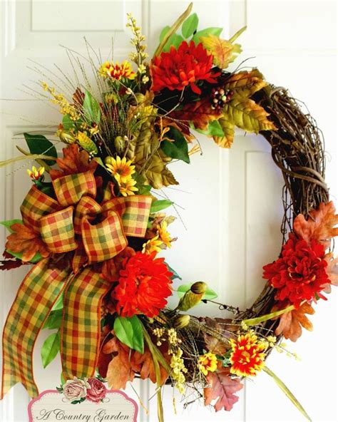 Autumn Chrysanthemum Wreath Perfect For Your Autumn Decor This Season