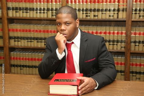 Young African American Lawyer In Law Library Stock Photo Adobe Stock