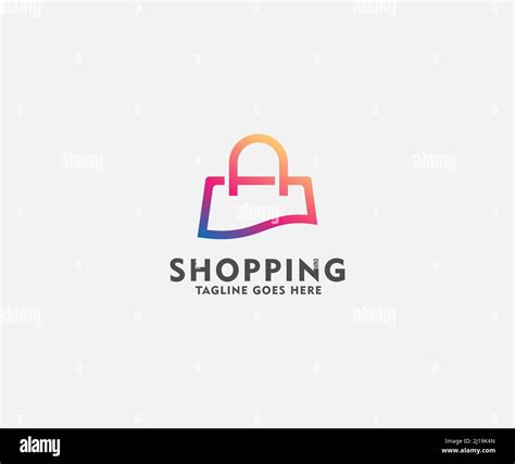 Shopping Bag Logo Design Template Illustration Usable Logo For Retail