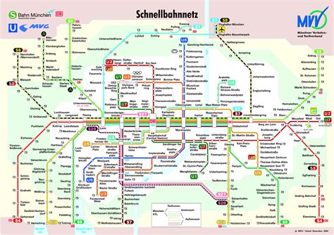S Und U Bahnen Around Munich Train Station Map Train Map Transport