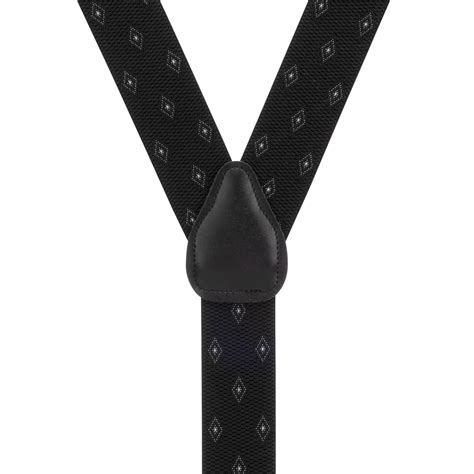 Dress Suspenders For Men Jacquard Woven Diamond Drop Clip Suspenderstore