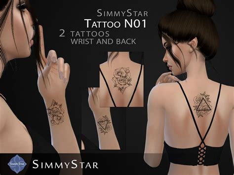 Simmystar Tattoo N01 Wrist Tattoos Sims 4 Cc Finds Wrist Tattoos