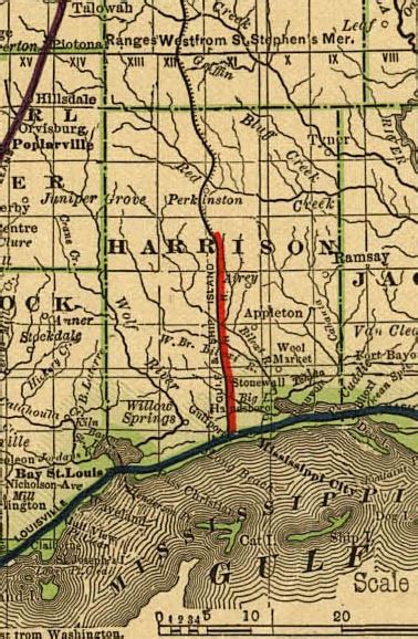 Harrison County Msgenweb 1888 Cram Map