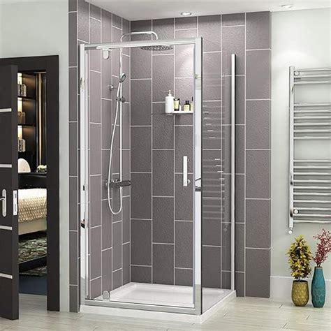 Royal Bathrooms 760 X 760mm Hinged Pivot Walk In Rectangular Shower