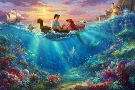 Little Mermaid - Falling in Love by Thomas Kinkade Studios ...