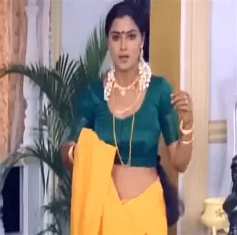 Simran Saree Strip Blouse Boob Show