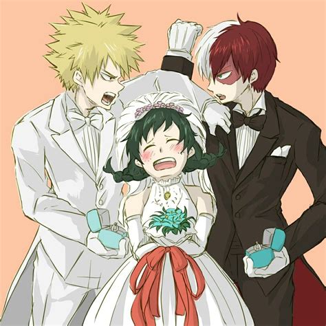 Love the love bites on deku! Bakugou Katsuki & Genderbend Midoriya Izuku & Todoroki ...